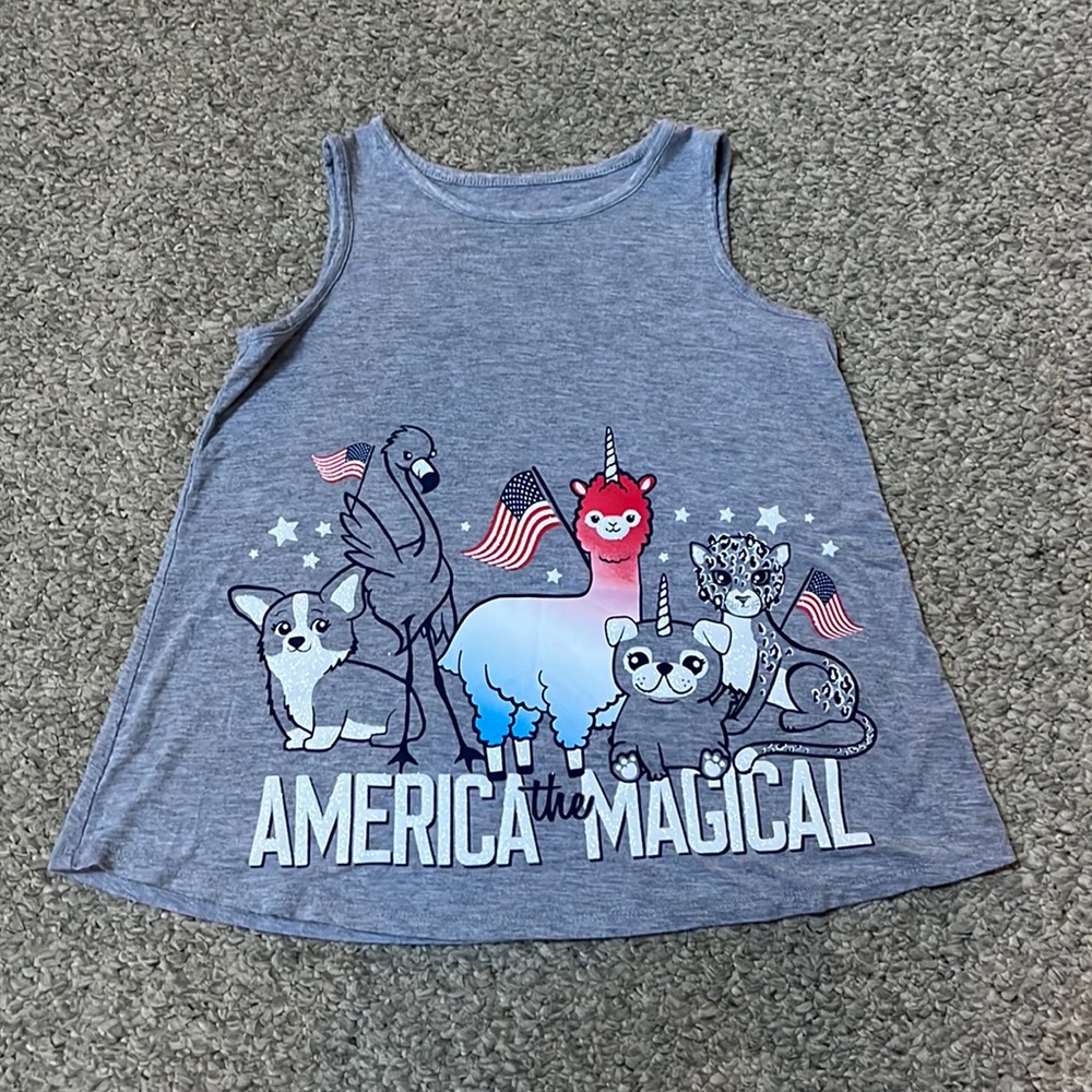 Justice graphic America tank top